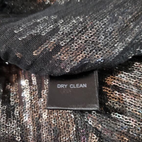 INC International Concepts Sheer Sequin Sparkle Deep V-Neck Tunic Top Size L - Picture 6 of 8